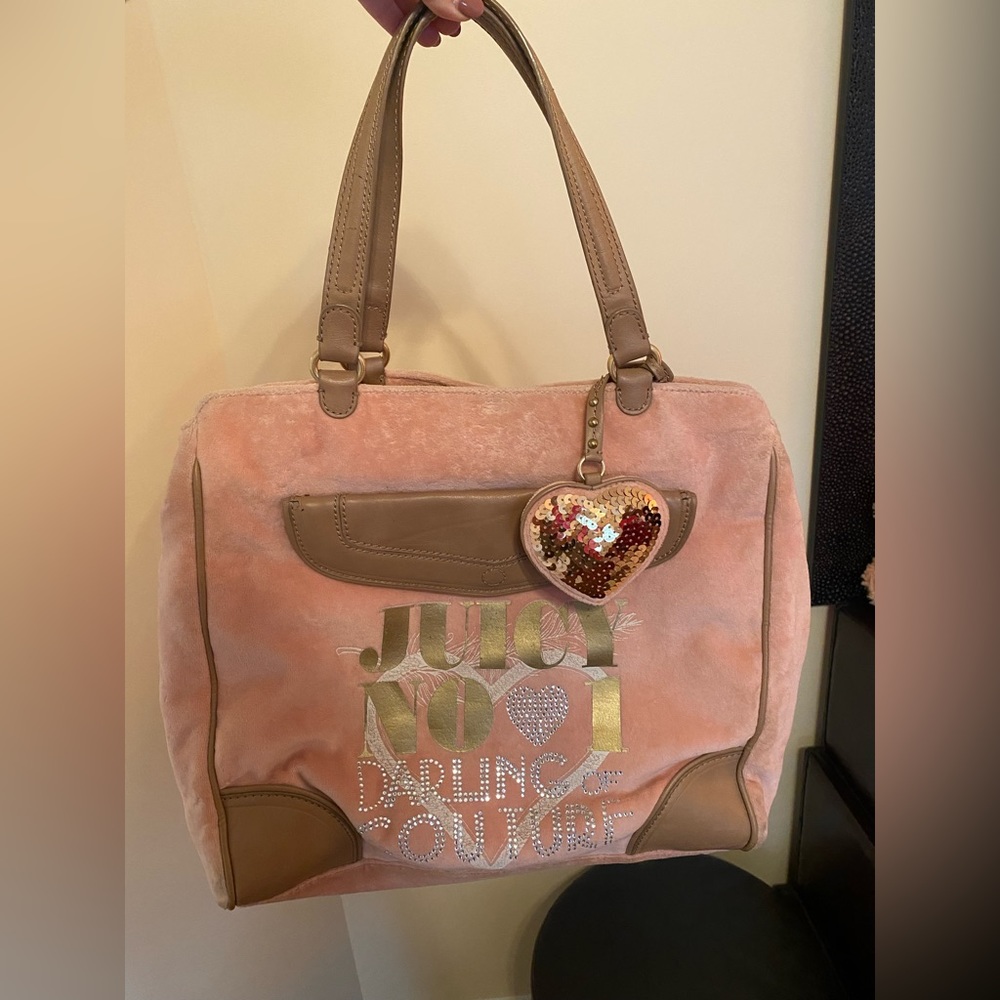 Juicy Couture velvet handbag (large)